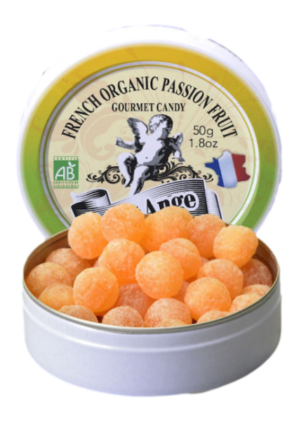 Naturally Fc French Organic Passion Fruit Pastilles Candy - 1.7 OZ 10 Pack