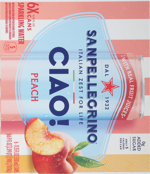 Sanpellegrino Peach Sparkling Water 6