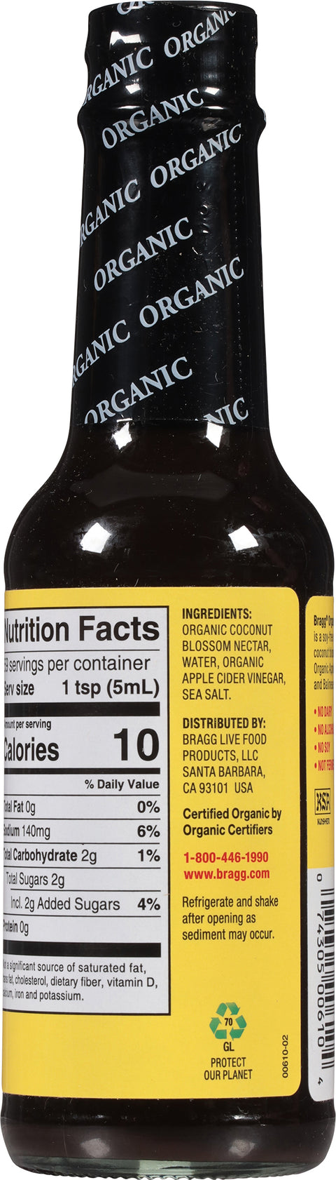 Bragg Organic Liquid Coconut Aminos Seasoning 10 FZ