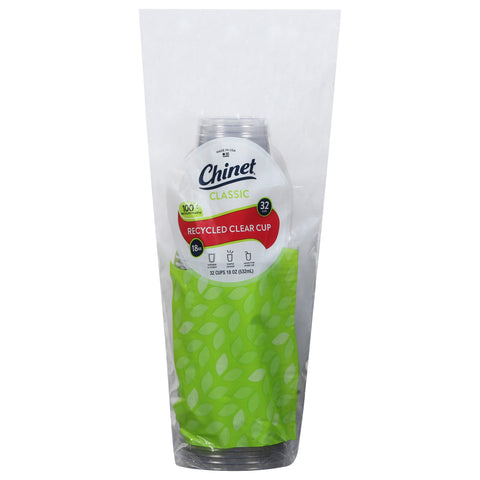 Chinet 17 Ounce Recycled Clear Cup - 32 CT 6 Pack
