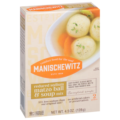 Manischewitz Reduced Sodium Matzo Ball & Soup Mix 4.5 OZ