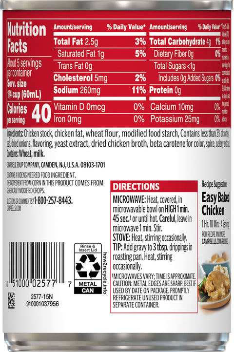 Campbells Chicken Gravy 10.5 OZ