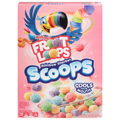 Froot Loops Rainbow Sherbet Scoops Cereal 7.8 oz - 7.8 OZ 10 Pack