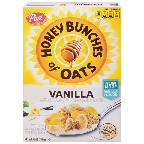 Post Honey Bunches Of Oats Vanilla Cereal  12 OZ