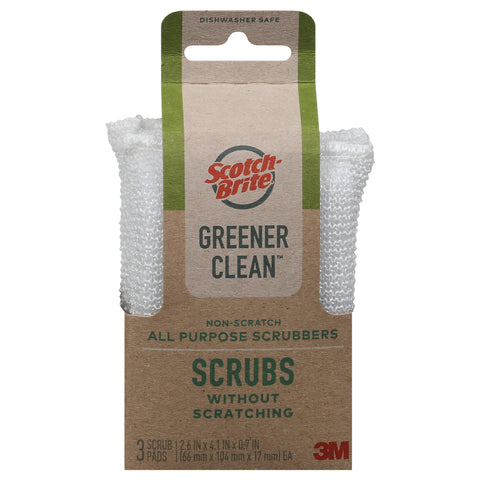 Scotch-Brite Greener Clean Non-Scratch - 3 CT 6 Pack
