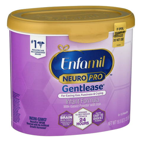 Enfamil NeuroPro Gentlease 0-12 Months Milk-Based Powder with Iron Infant Formula 19.5 oz