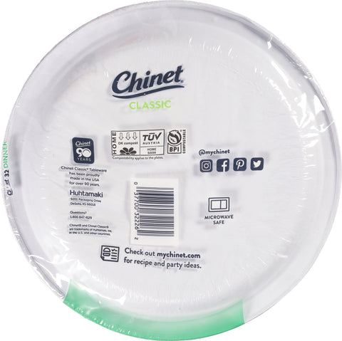 Chinet Dinner Plate 32 CT