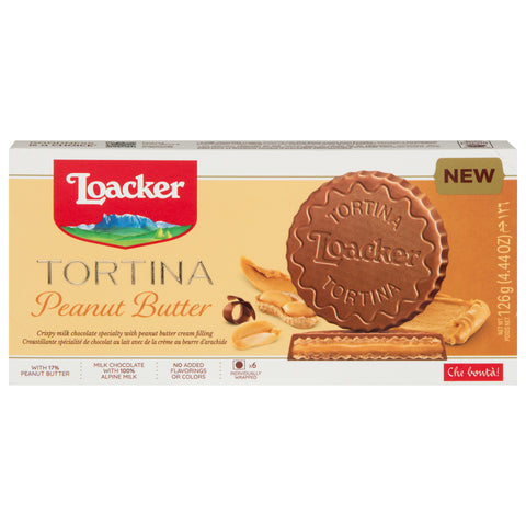 Loacker Peanut Butter Tortina 6 ea - 12 Pack