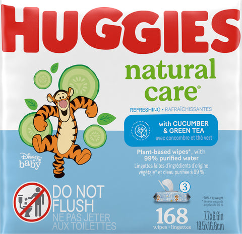 Huggies Natural Care Refreshing Disney Baby with Cucumber & Green Tea Wipes 168 ea