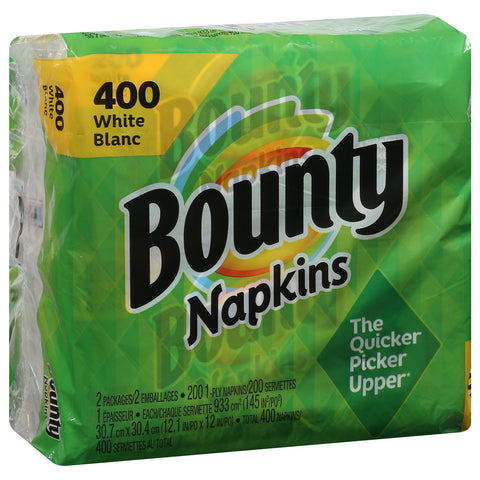Bounty White Quilted Napkins 400 CT