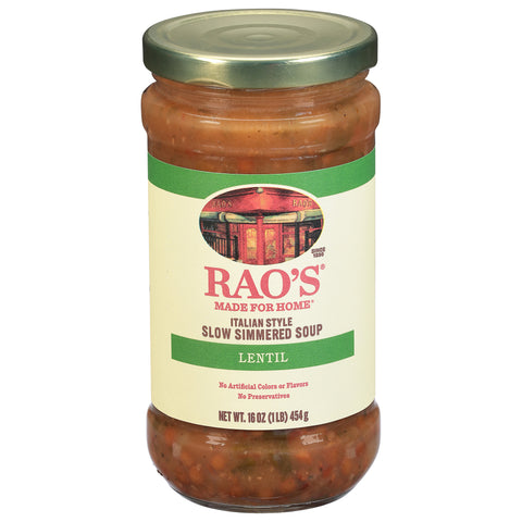 Rao's Made for Home Italian Style Slow Simmered Lentil Soup 16 oz
