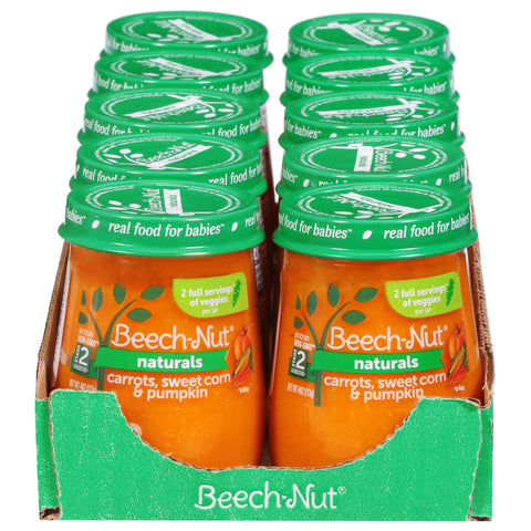 Beechnut Stage 2 Just Carrot Corn & Pumpkin 4 OZ