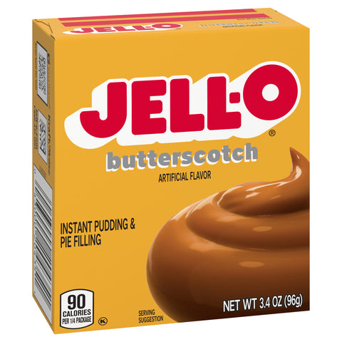 Jell-O Butterscotch Artificially Flavored Instant Pudding & Pie Filling Mix 3.4 OZ