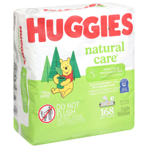 Huggies Natural Care Wipes 168 CT