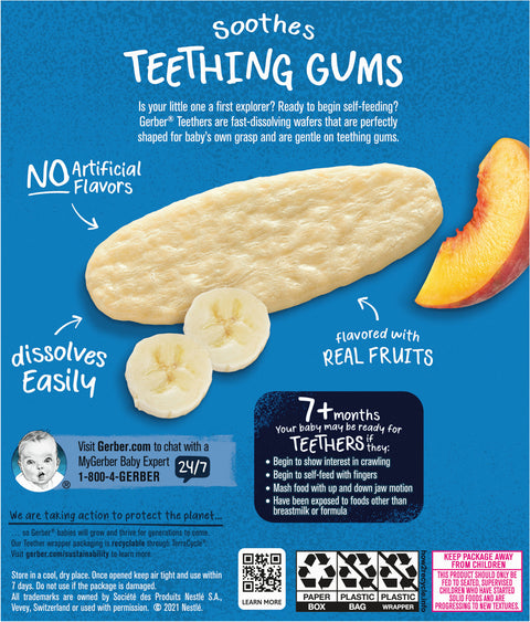 Gerber Banana Peach Teethers 1.7 OZ