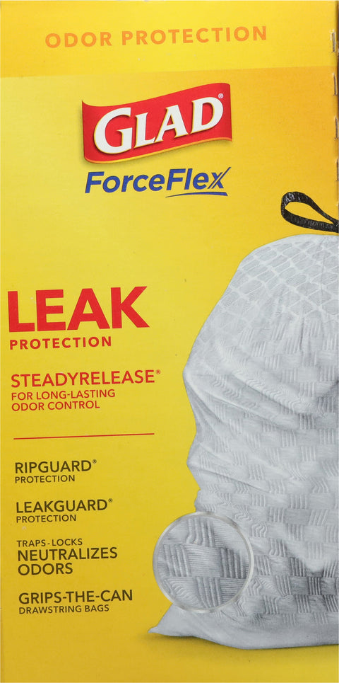 Glad ForceFlex Plus Febreze Mediterranean Lavender 13 Gallon Tall Kitchen Drawstring Bags 40 CT