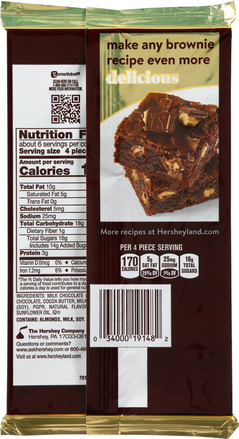 Hershey's Milk Chocolate With Almond Bar 7.37 OZ