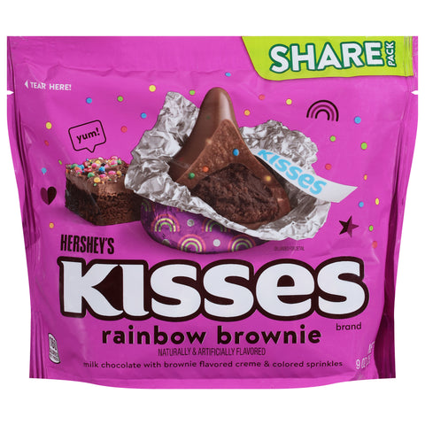 Hershey's Kisses Rainbow Brownie Candy Share Pack 9 oz - 8 Pack