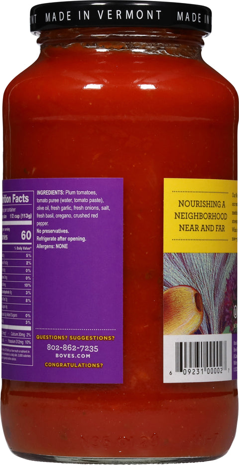 Bove's Roasted Garlic Pasta Sauce 24 OZ