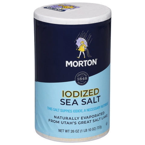 Morton Iodized Sea Salt 26 OZ