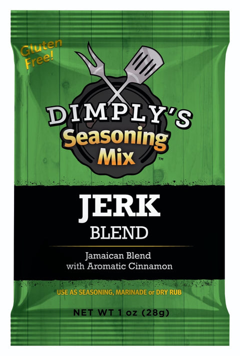 Mr. Kooks Dimplys Jerk Chicken Dry Rub Seasoning & Marinade - 1 OZ 144 Pack