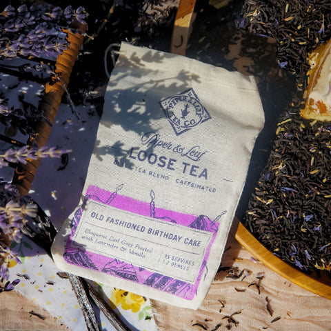 Old Fashioned Birthday Cake Muslin Bag of Loose Leaf Tea - 15 Servings