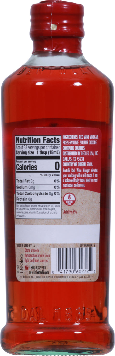 Bertolli Red Wine Vinegar 16.9 FZ