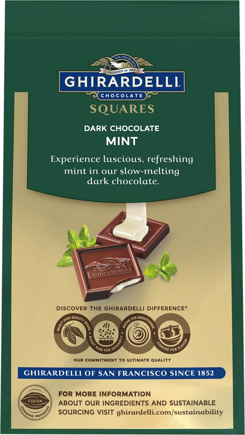 Ghirardelli Dark Chocolate & Mint Squares 5.32 OZ