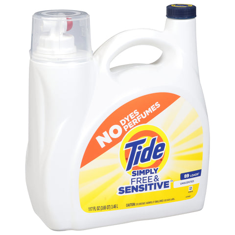 Tide Simply Free & Sensitive Unscented Detergent 117 fl oz