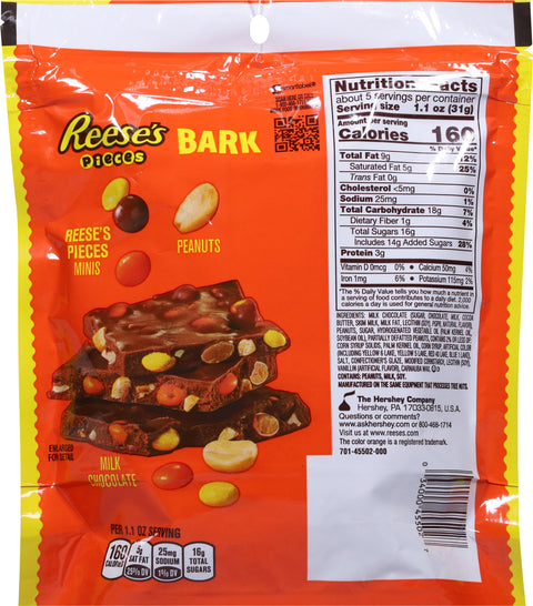Reese's Pieces Bark Milk Chocolate 6 oz