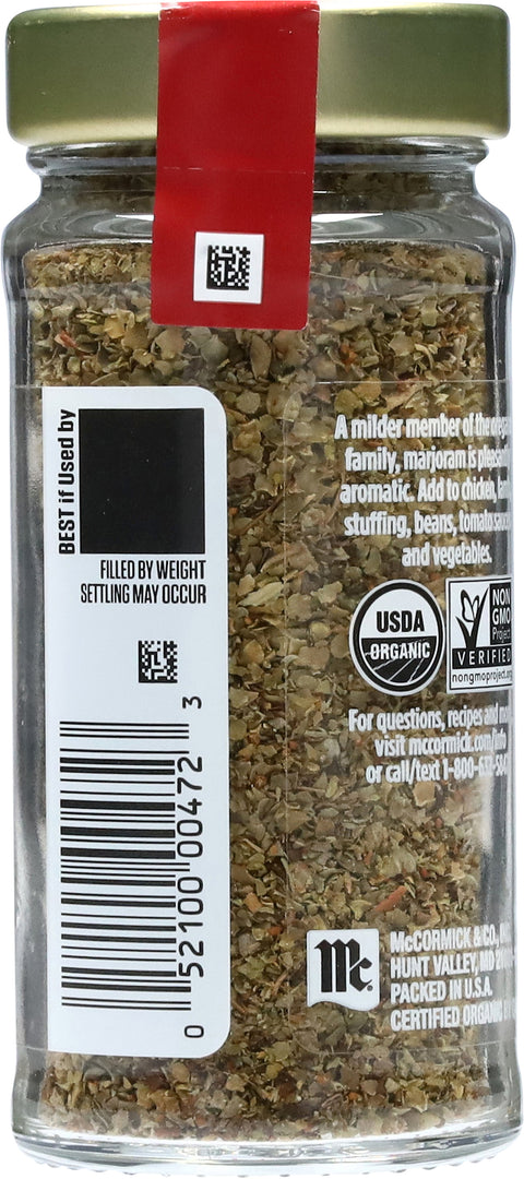 McCormick Marjoram Organic - 0.37 OZ 3 Pack