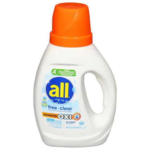 All Advanced OXI Free Clear Detergent 30 fl oz - 6 Pack