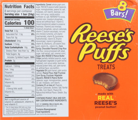 General Mills Peanut Butter And Cocoa Treat Bars 6.8 OZ
