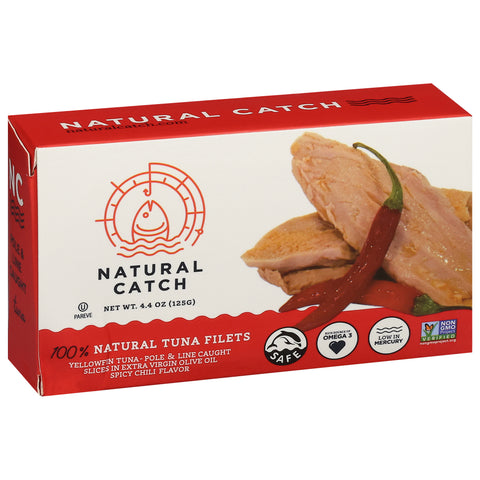 Natural Catch 100% Natural Tuna Filets Spicy Chili 4.4 oz