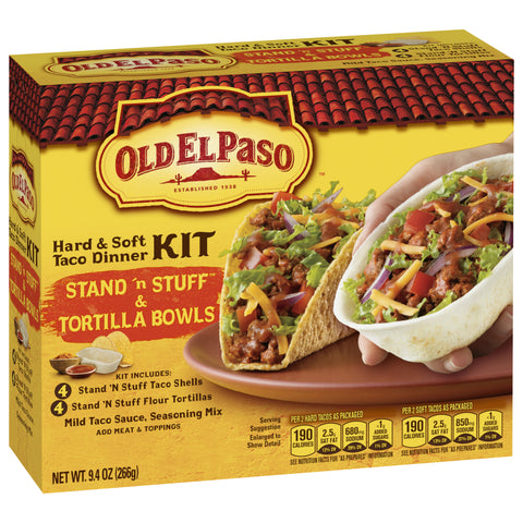 Old El Paso Stand 'N Stuff Hard/Soft Taco Shell Dinner 9.4 OZ