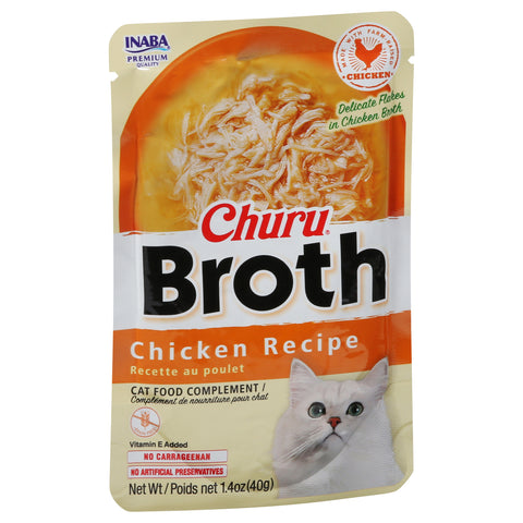 Inaba Churu Broth Chicken Recipe Cat Food Complement 1.4 oz