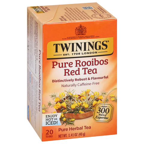 Twinings Pure Rooibos Red Herbal Tea 20 CT