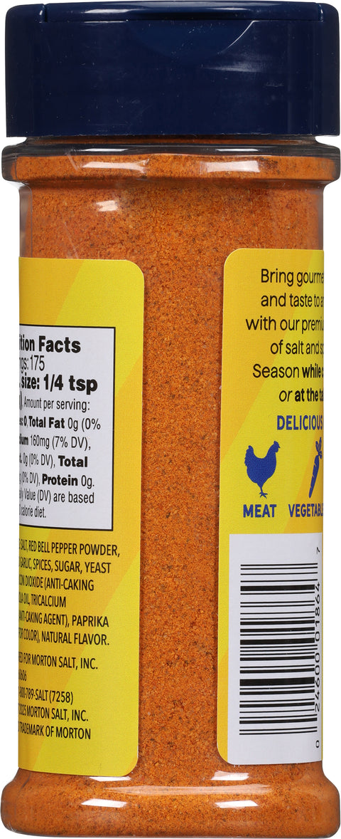 Morton Gourmet Flavored Hot & Spicy Red Pepper Salt 4.7 oz