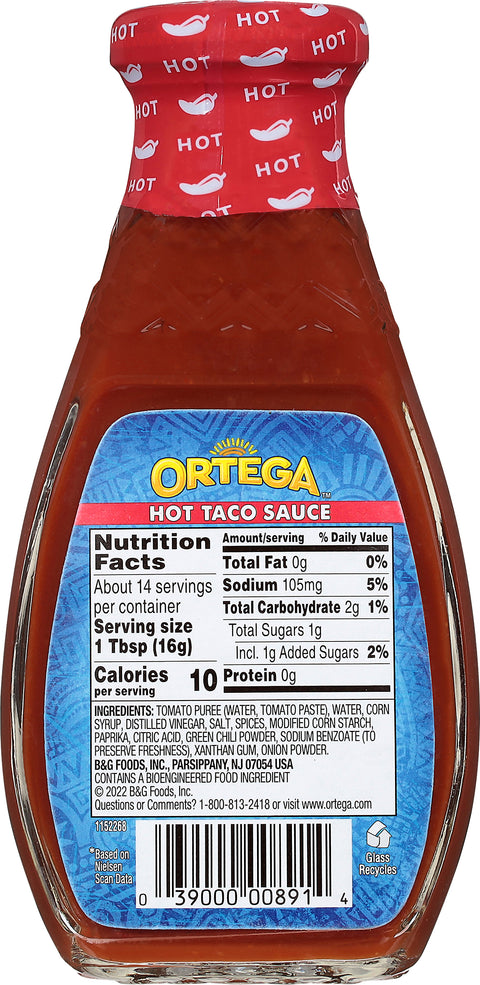 Ortega Taco Sauce Hot 8 OZ