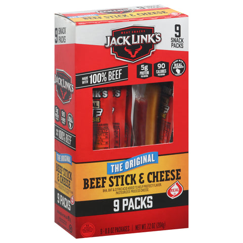 Jack Link's 9 Pack The Original Beef Stick & Cheese 9