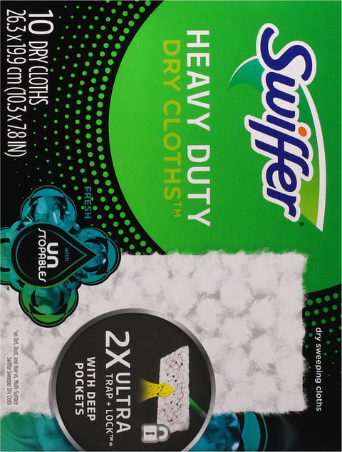 Swiffer Heavy Duty Dry Cloths 10 Each