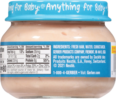 Gerber Ham & Ham Gravy Baby Food 2.5 OZ