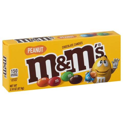 M&M's Peanut Chocolate Candies 3.10 oz - 12 Pack