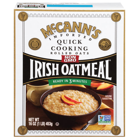 McCann's Quick Cooking Rolled Oats Irish Oatmeal 16 OZ