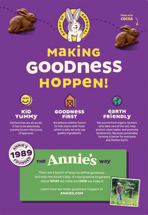 Annie's Homegrown Crackers Bunnies Grahams Chocolate 7.5 OZ