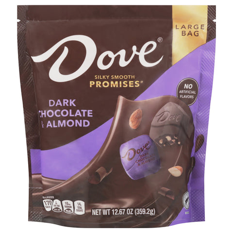 Dove Dark Chocolate & Almond 12.67 oz - 8 Pack