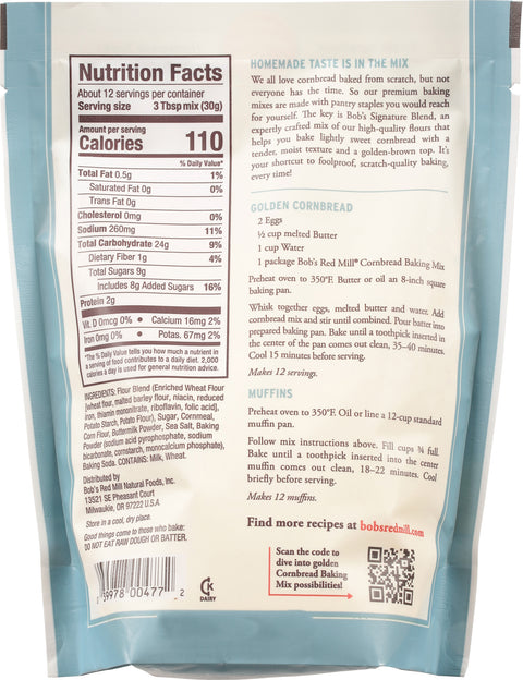 Bob's Red Mill Cornbread Baking Mix 13 OZ