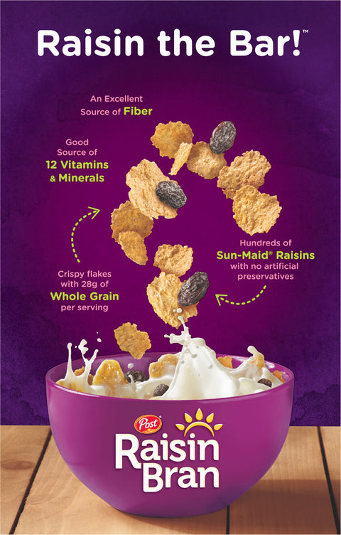 Post Raisin Bran Whole Grain Wheat & Bran Cereal 25 OZ