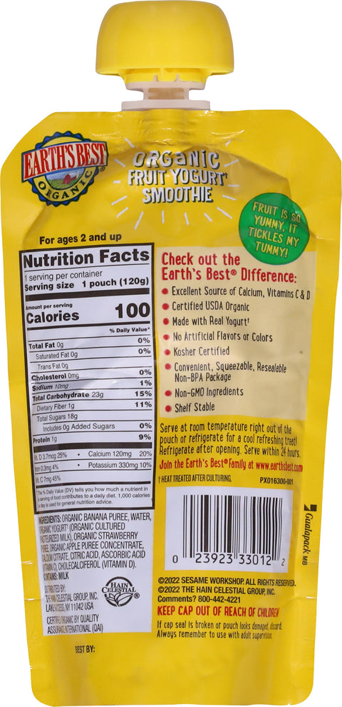 Earth's Best Smoothies Strawberry Banana 4.2 OZ