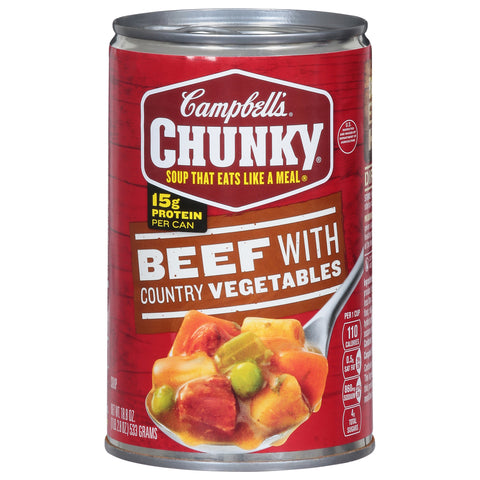 Campbell's Chunky Soup Beef With Country Vegetables 18.8 OZ